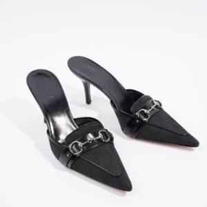 Gucci GG Horsebit Black Fabric EU 36 UK 3 | AlmaBagz