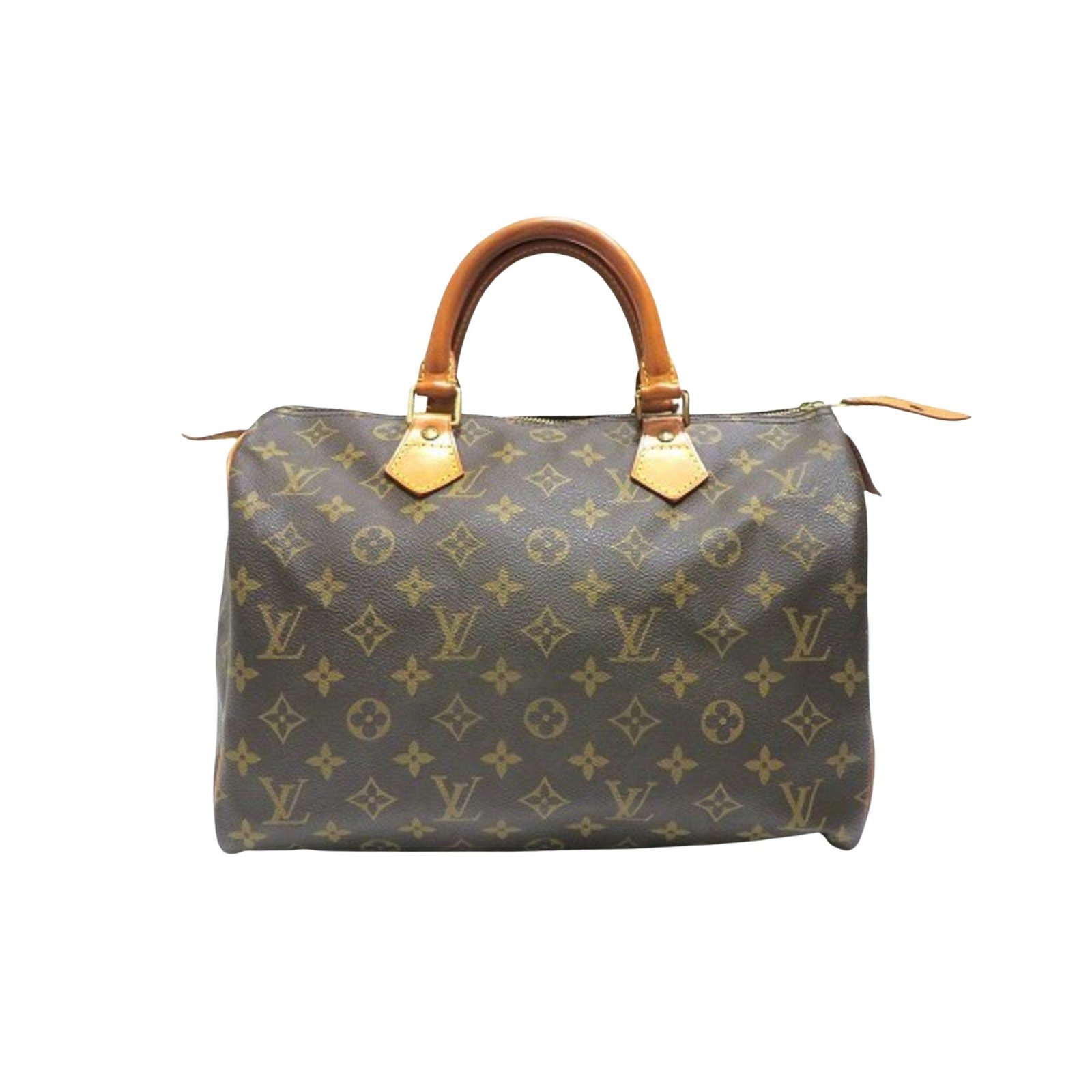 Louis Vuitton Brown Canvas Speedy 30 handbag bag | AlmaBagz