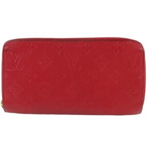 Louis Vuitton Red Leather Portefeuille zippy wallet accessories | AlmaBagz