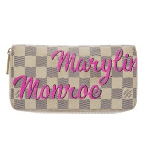 LOUIS VUITTON Customized "Marilyn Monroe" Zippy wallet in damier azur canvas | AlmaBagz