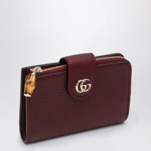Gucci Medium Wallet Gg Marmont Rosso Ancora Women | AlmaBagz