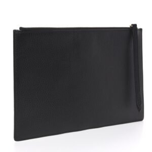 Gucci Pebbled Calfskin Butterfly Zip Clutch in Black | AlmaBagz