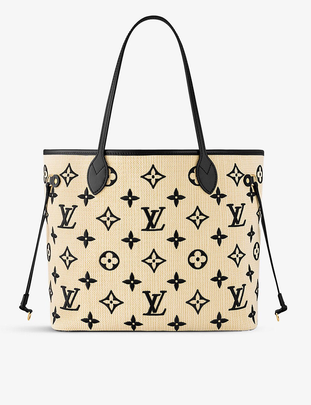 LOUIS VUITTON Neverfull leather and cotton-blend tote bag | AlmaBagz