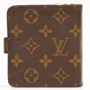 Louis Vuitton Brown Canvas Compact zip wallet accessories | AlmaBagz