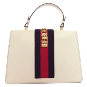 GUCCI Handbag 431665 leather white Sylvie 2WAY Women Used | AlmaBagz