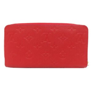 LOUIS VUITTON Long Wallet Purse M63691 Ann Platt Red Zippy wallet | AlmaBagz