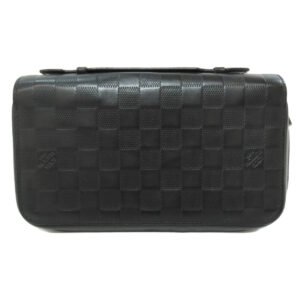 LOUIS VUITTON business bag N61254 Damier Anfini black Zippy XL mens Used | AlmaBagz