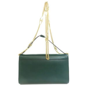 GUCCI Handbag 572375 Calfskin green Zumi ChainShoulder Women Used | AlmaBagz