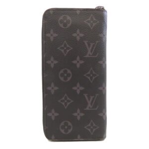 LOUIS VUITTON Long Wallet Purse M62295 Monogram Eclipse Brown Zippy wallet ã» Vertical | AlmaBagz