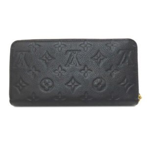 LOUIS VUITTON Long Wallet Purse M61864 Ann Platt black Zippy wallet | AlmaBagz