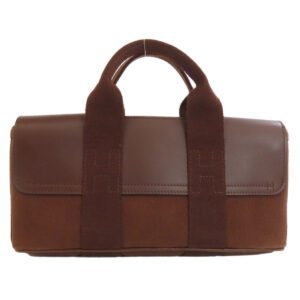 HERMES Handbag Towal chevron Brown Valparaiso Long PM | AlmaBagz