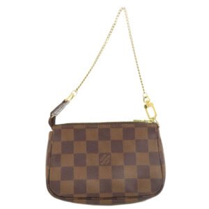 LOUIS VUITTON Accessory pouch N58009 Damier canvas Brown Mini Pochette Accessoires Women Used | AlmaBagz