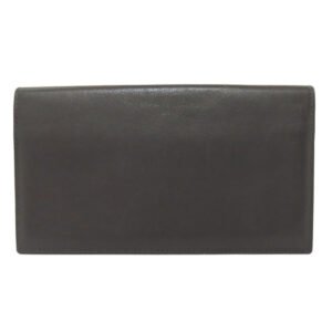 HERMES Long Wallet Purse Calfskin gray Citizen Twill Long Silk Inn Women Used | AlmaBagz