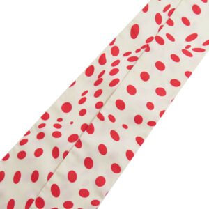 HERMES scarf silk white Twilly Hola Flamenca Dot Pattern Women Used | AlmaBagz
