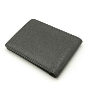 Louis Vuitton Black Leather PORTEFEUILLE MULTIPLE wallet accessories | AlmaBagz