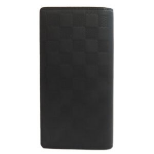 LOUIS VUITTON Long Wallet Purse N63010 Damier Anfini black Portefeuille Blaza mens Used | AlmaBagz