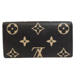 LOUIS VUITTON Long Wallet Purse M80496 Ann Platt black Portefeuille Sara Women Used | AlmaBagz