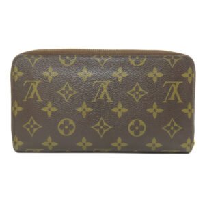 LOUIS VUITTON Long Wallet Purse M60002 Monogram canvas Brown Zippy Organizer mens Used | AlmaBagz