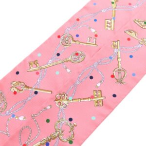 HERMES scarf silk pink Twilly Women Used | AlmaBagz