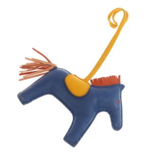 HERMES key ring Anyo Miro Navy Rodeo Charm | AlmaBagz