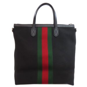 GUCCI Handbag 619751 Nylon black Outlet Sherry Line 2WAY | AlmaBagz