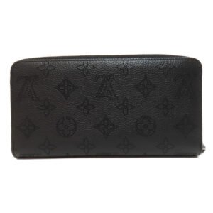 LOUIS VUITTON Long Wallet Purse M61867 Mahina leather black Zippy wallet | AlmaBagz