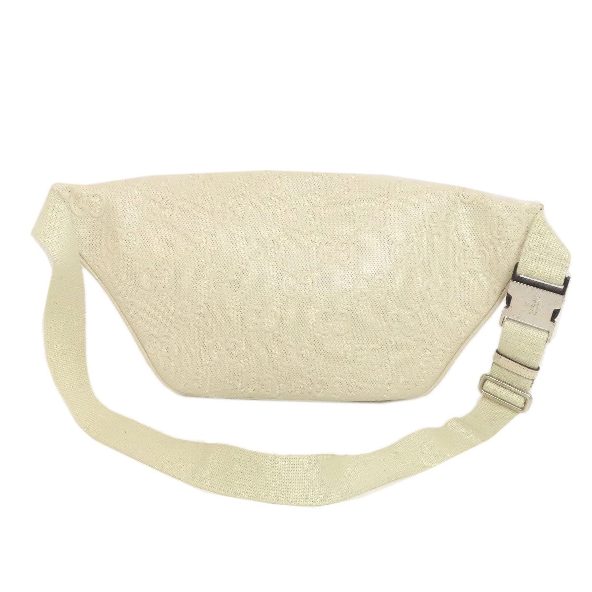 GUCCI Sling bag 645093 Calfskin white GG emboss | AlmaBagz