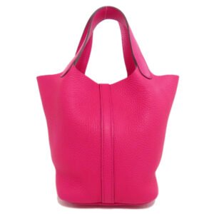 HERMES Handbag Taurillon Clemence pink Picotin Lock PM SilverMetal | AlmaBagz