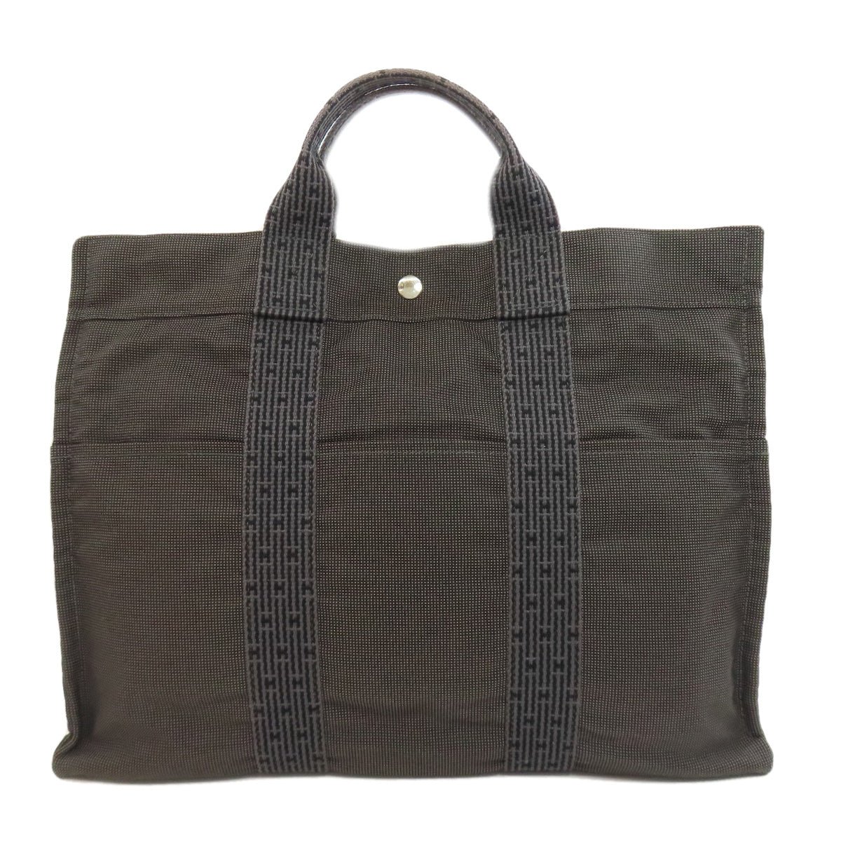 HERMES Handbag canvas gray Her LineMM | AlmaBagz - Image 19