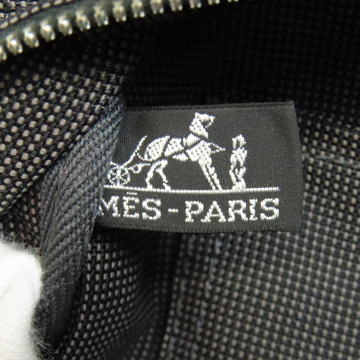 HERMES Handbag canvas gray Her LineMM | AlmaBagz - Image 5