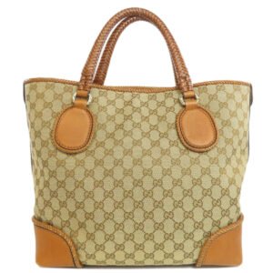 GUCCI Tote Bag 257023 canvas Brown GG Marrakech | AlmaBagz