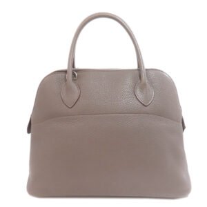 HERMES Handbag Taurillon Clemence gray Bolide 31 SilverMetal | AlmaBagz