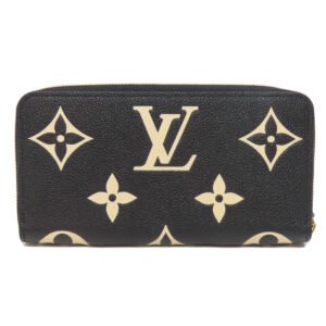 LOUIS VUITTON Long Wallet Purse M80481 Ann Platt black Zippy wallet | AlmaBagz