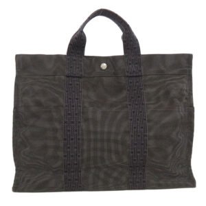 HERMES Handbag canvas gray Her LineMM | AlmaBagz