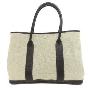 HERMES Tote Bag Towar gray Garden Party PM SilverMetal | AlmaBagz