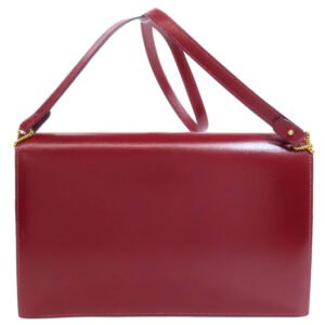 HERMES Shoulder Bag Box scarf Red Riddi Gold Metal | AlmaBagz