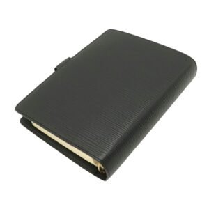 Louis Vuitton Black Leather Couverture agenda de poche wallet accessories | AlmaBagz