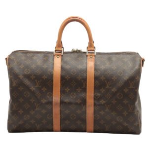 Louis Vuitton Brown Canvas Keepall Bandouliere 45 handbag bag | AlmaBagz