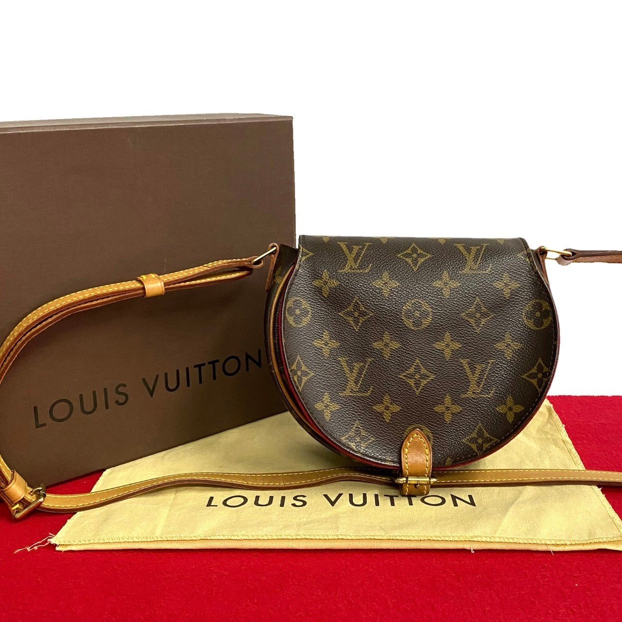 LOUIS VUITTON Shoulder Bag leather Brown Tamburan | AlmaBagz - Image 10