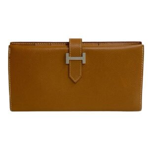 HERMES Long Wallet Purse Epsom Brown Bean | AlmaBagz