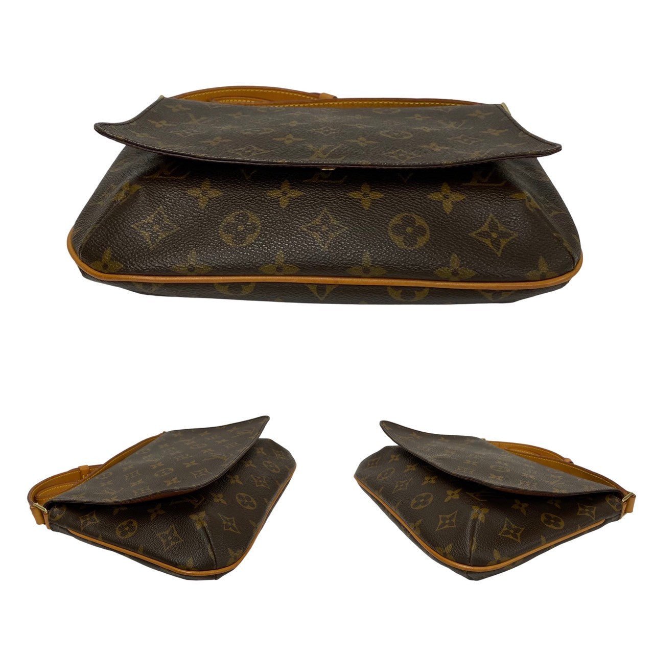 LOUIS VUITTON Shoulder Bag leather Brown Musette tango | AlmaBagz - Image 6