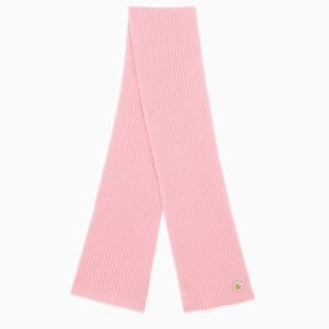 Gucci Pink Cashmere Scarf With Logo Women | AlmaBagz