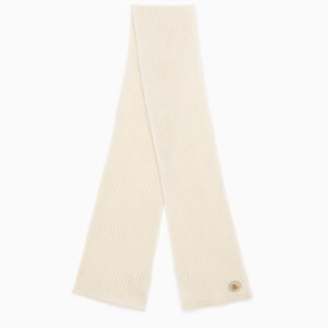 Gucci Ivory Cashmere Scarf With Logo Women | AlmaBagz