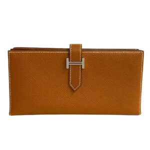 HERMES Long Wallet Purse Epsom Brown Bane Souffle | AlmaBagz