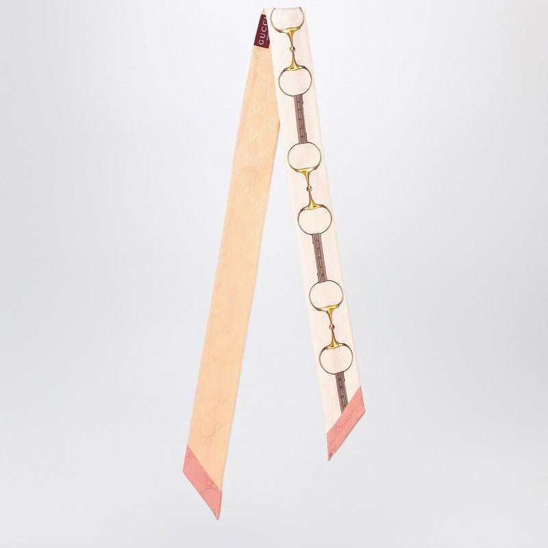 Gucci Pink Scarf With Silk Clamp Print Women | AlmaBagz