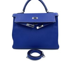 Hermes Kelly 32 Blue Electric | AlmaBagz