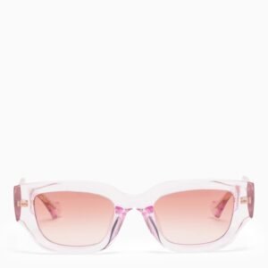 Gucci Rectangular Pink/Transparent Sunglasses Women | AlmaBagz