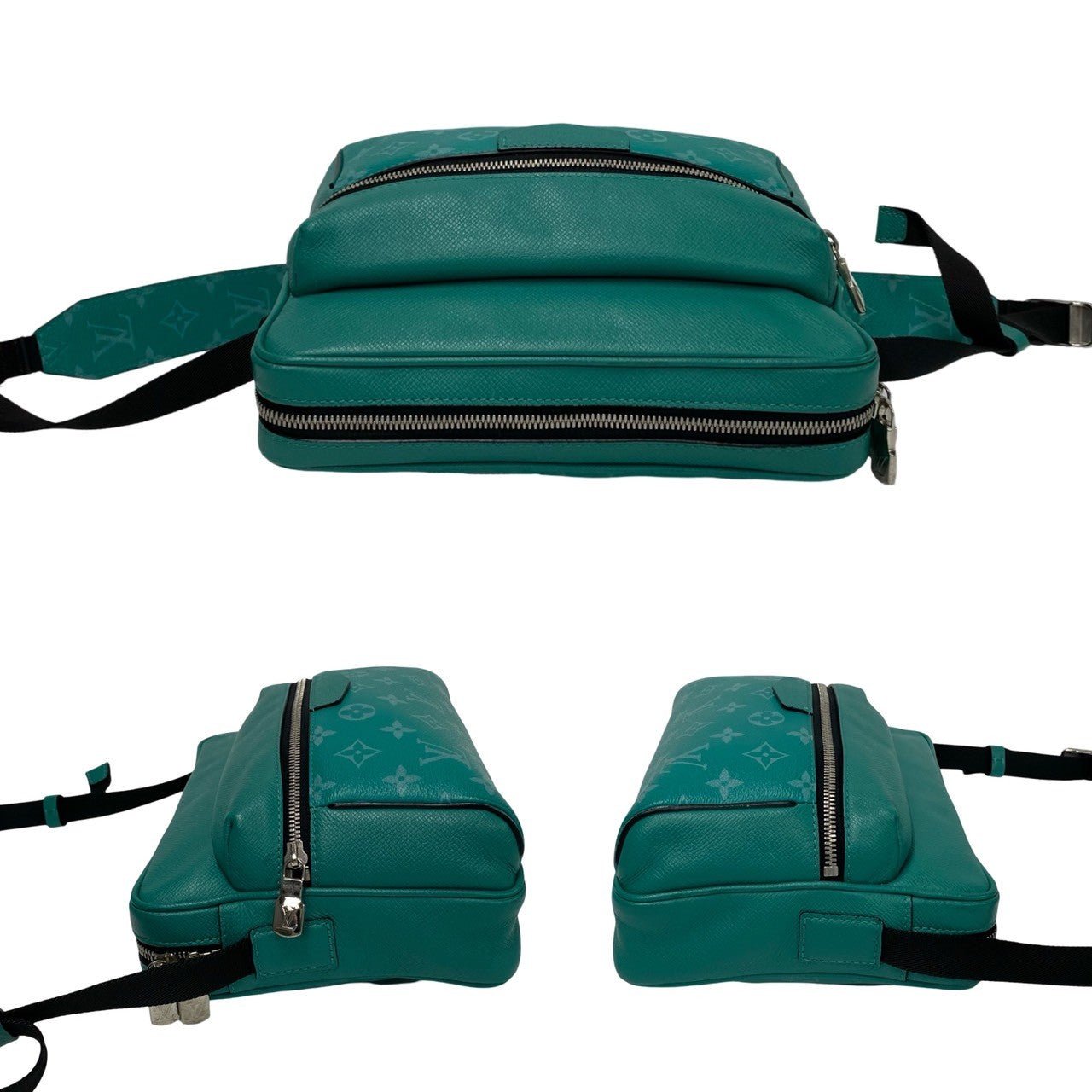 LOUIS VUITTON Shoulder Bag leather green Taigalama outdoor messenger | AlmaBagz - Image 5
