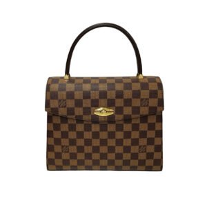 LOUIS VUITTON Handbag leather Brown Damier Malesherbes | AlmaBagz