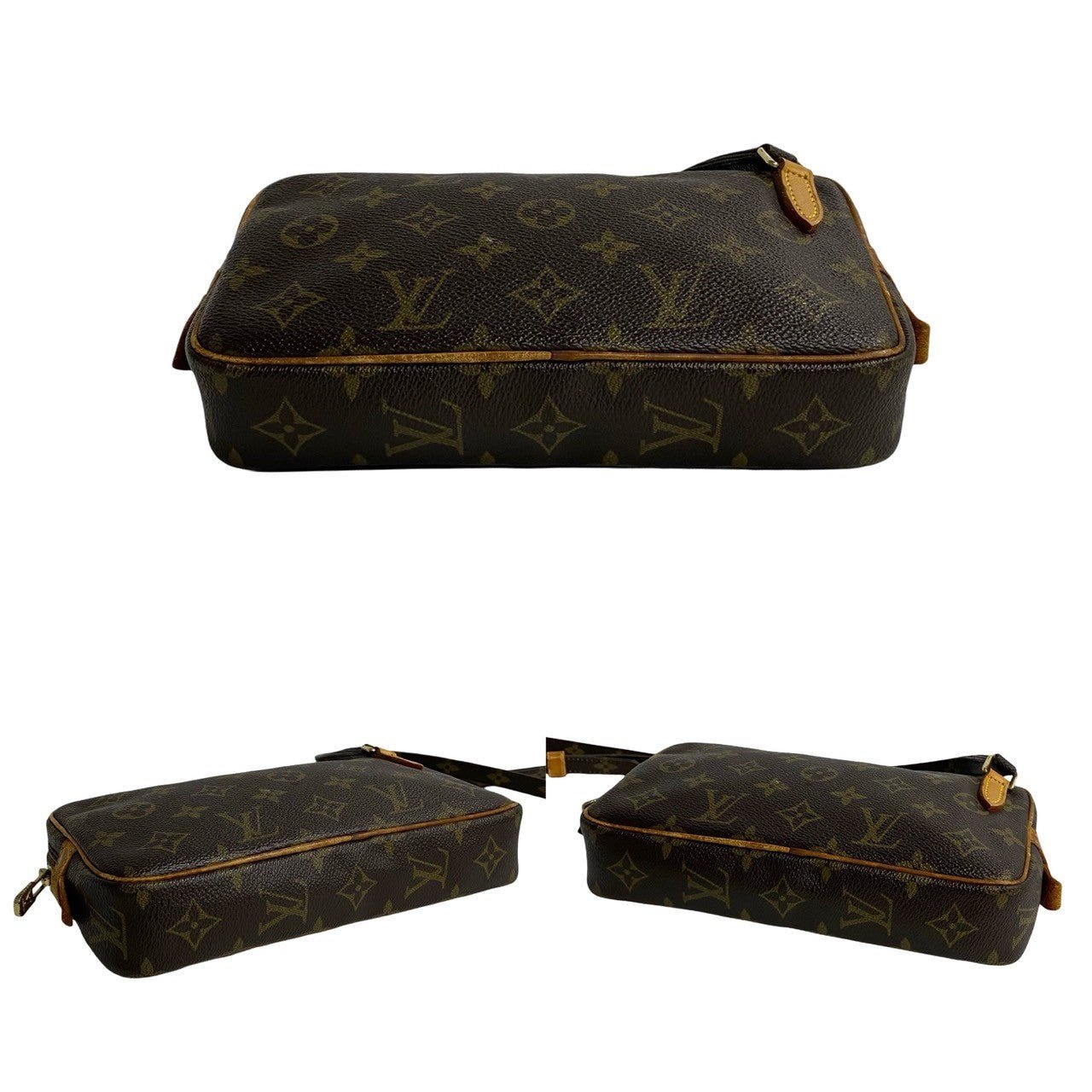 LOUIS VUITTON Shoulder Bag leather Brown Monogram Marley Bandouliere | AlmaBagz - Image 6